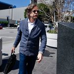 Actor William H. Macy arrives at the federal courthouse in Los Angeles, where his wife Felicity Huffman was being arraigned (Alex Gallardo/AP/Shutterstock)